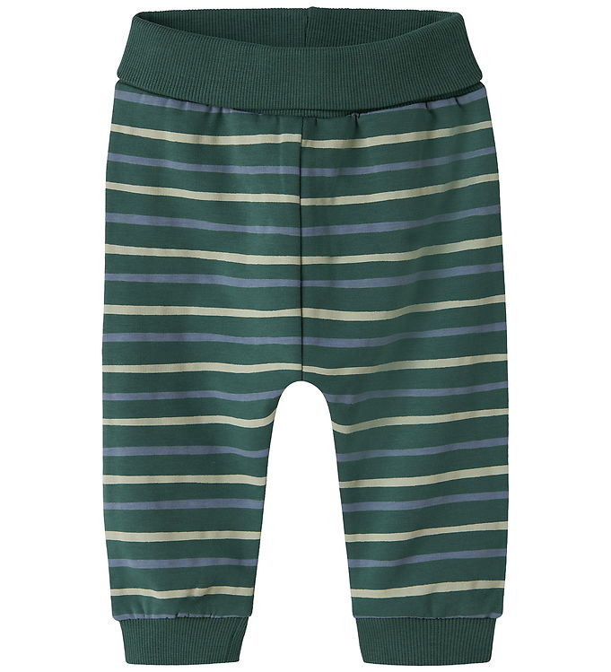 Name It Sweatpants - NbmVimmer - Bistro Green/Stripes