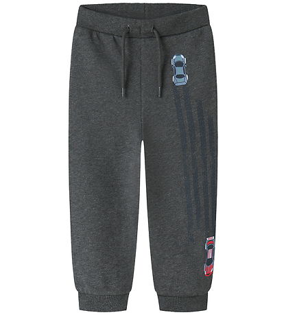 Name It Sweatpants - NmmVoltinus - Dark Grey Melange/Cars