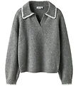 Name It Bluse - Polo Strik - NkfRikasa - Grey Melange
