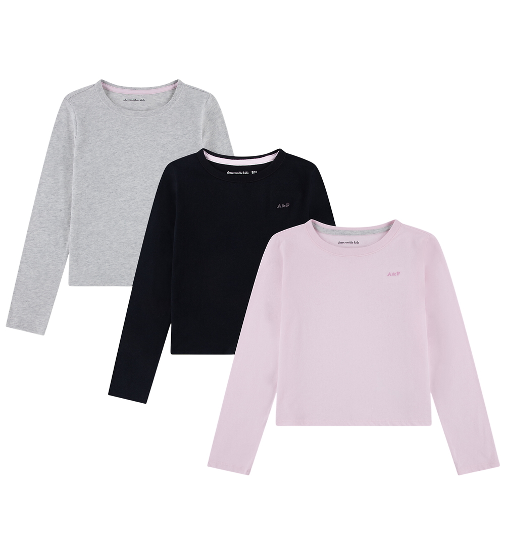Abercrombie & Fitch Blusen - 3er-Pack - Wiege Pink/Schwarz/Weiß - Abercrombie & Fitch - 9-10 Jahre (134-140) - Blusen