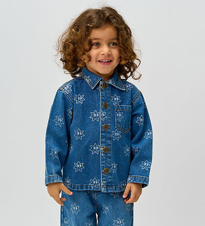 The New Siblings Skjorte - TnstRipley - Medium Blue Denim AOP