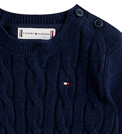 Tommy Hilfiger Heldragt - Strik - Cable - Dark Night Navy