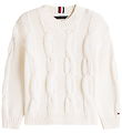 Tommy hilfiger Bluse Strik - Cable - Ivory Silk/White