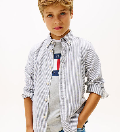 Tommy Hilfiger Skjorte - Dark Night Navy Stripe