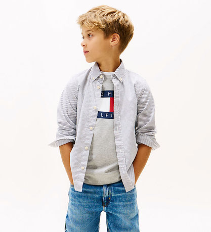 Tommy Hilfiger Skjorte - Dark Night Navy Stripe