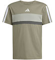 adidas Performance T-Shirt - J 3S TIB T - SILPEB/METGRY/GRESIX