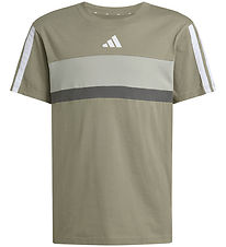 adidas Performance T-Shirt - J 3S TIB T - SILPEB/METGRY/GRESIX
