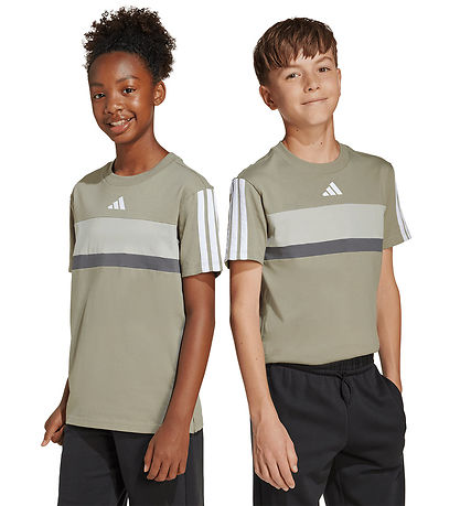 adidas Performance T-Shirt - J 3S TIB T - SILPEB/METGRY/GRESIX