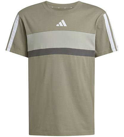 adidas Performance T-Shirt - J 3S TIB T - SILPEB/METGRY/GRESIX