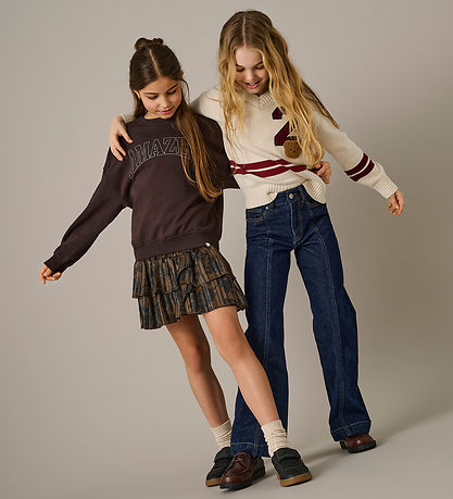 Kids Only Bluse - Strik - KogJanny - Birch/Badge/Cabernet