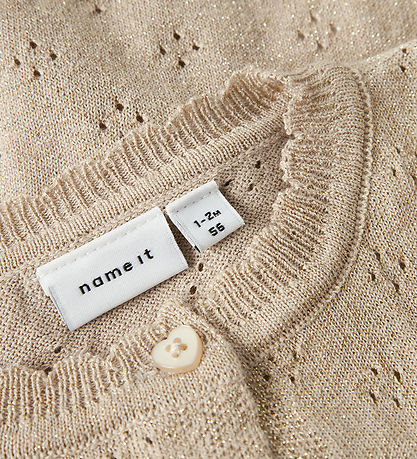 Name It Cardigan - Strik - NbfRolia - Cement