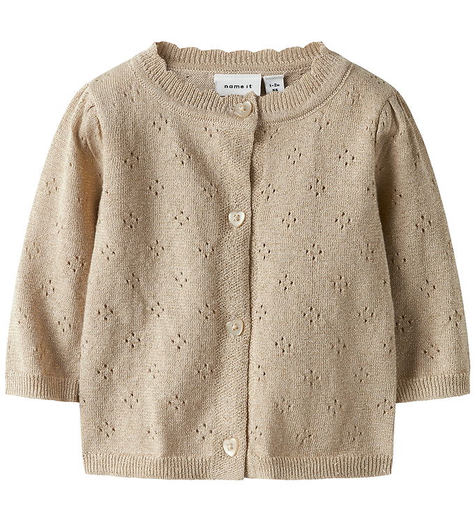 Name It Cardigan - Strik - NbfRolia - Cement