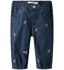 Name It Jeans - NbfRose - Dark Blue Denim/Flower Emb Name It Jeans - NbfRose - Dark Blue Denim/Flower Emb