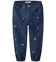 Name It Jeans - NmfRose - Dark Blue Denim/Flower Emb Name It Jeans - NmfRose - Dark Blue Denim/Flower Emb