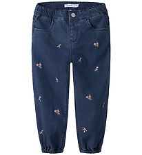 Name It Jeans - NmfRose - Dark Blue Denim/Flower Emb