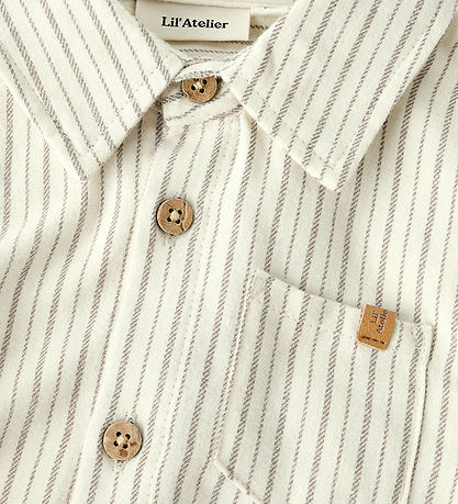 Lil' Atelier Shirt - NmmFelixo - Turtledove/Sepia Tint