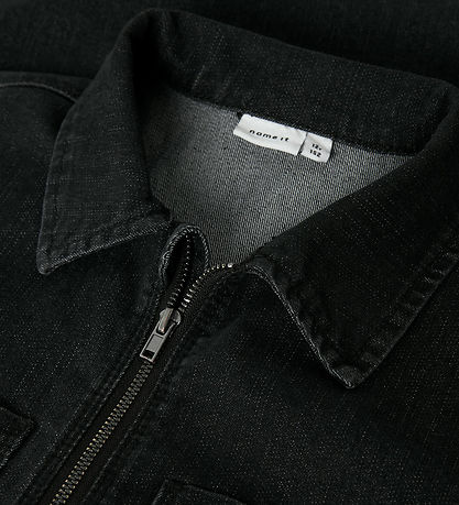 Name It Kjole - NkfBlake - 1/2 Loose - Dark Grey Denim