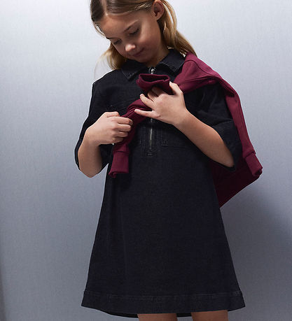 Name It Kjole - NkfBlake - 1/2 Loose - Dark Grey Denim