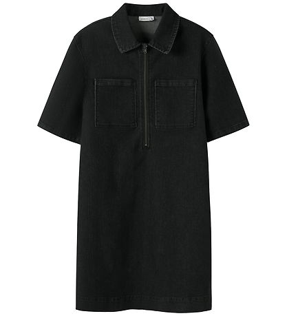 Name It Kjole - NkfBlake - 1/2 Loose - Dark Grey Denim