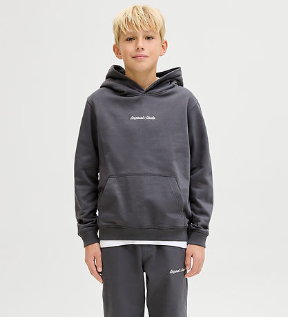 Jack & Jones Hættetrøje - Sweat - JorNorrebro - Asphalt