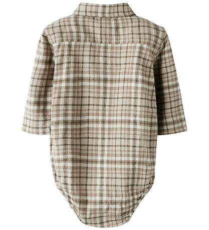 Lil Atelier Skjortebody l/æ - NbmRebel - Sepia Tint Lil Atelier Skjortebody l/æ - NbmRebel - Sepia Tint