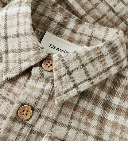 Lil Atelier Skjortebody l/æ - NbmRebel - Sepia Tint Lil Atelier Skjortebody l/æ - NbmRebel - Sepia Tint