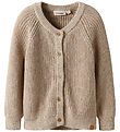 Lil Atelier Cardigan - Strik - NmmRokko - Oxford Tan/Melange