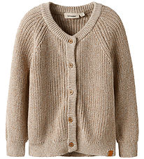 Lil Atelier Cardigan - Strik - NmmRokko - Oxford Tan/Melange