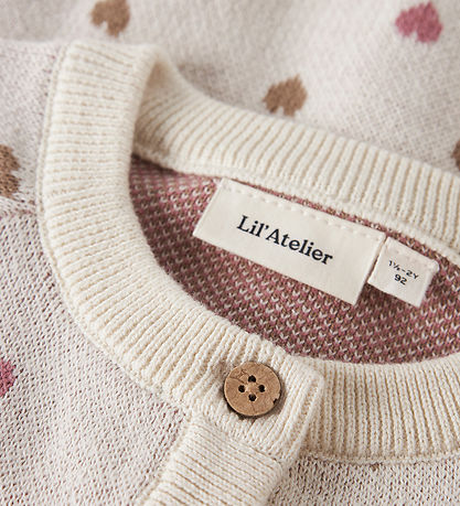 Lil Atelier Cardigan - Strik - NmfSaran - Turtledove/Sepia Tint