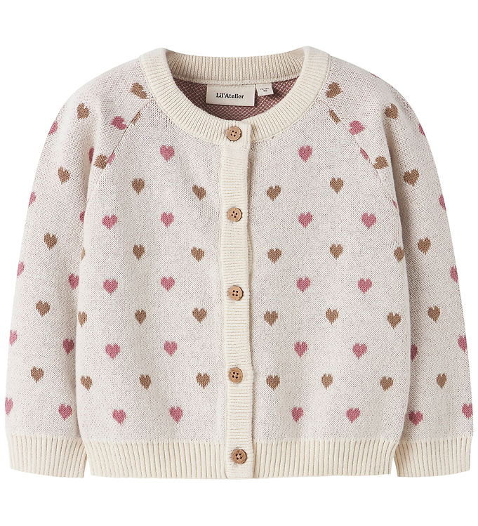 Lil Atelier Cardigan - Strik - NmfSaran - Turtledove/Sepia Tint
