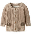 Lil Atelier Cardigan - Strik - NbmEmlen - Oxford Tan