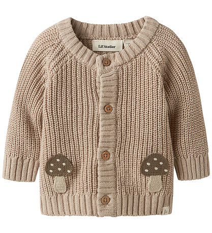 Lil Atelier Cardigan - Strik - NbmEmlen - Oxford Tan