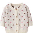 Lil Atelier Cardigan - Strik - NbfSaran - Turtledove/Sepia Tint