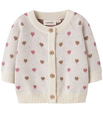 Lil Atelier Cardigan - Strik - NbfSaran - Turtledove/Sepia Tint