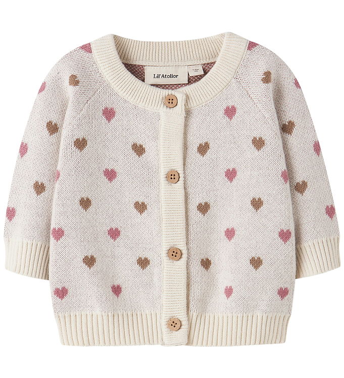 Lil Atelier Cardigan - Strik - NbfSaran - Turtledove/Sepia Tint