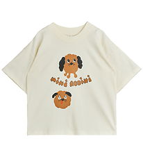Mini Rodini T-shirt - Doggies - Offwhite