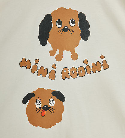 Mini Rodini T-shirt - Doggies - Offwhite
