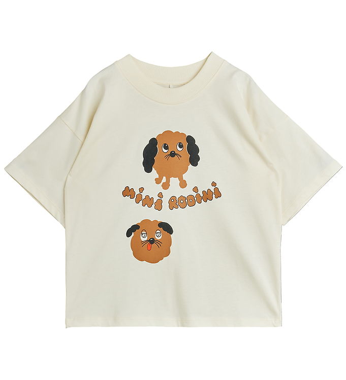 Mini Rodini T-shirt - Doggies - Offwhite