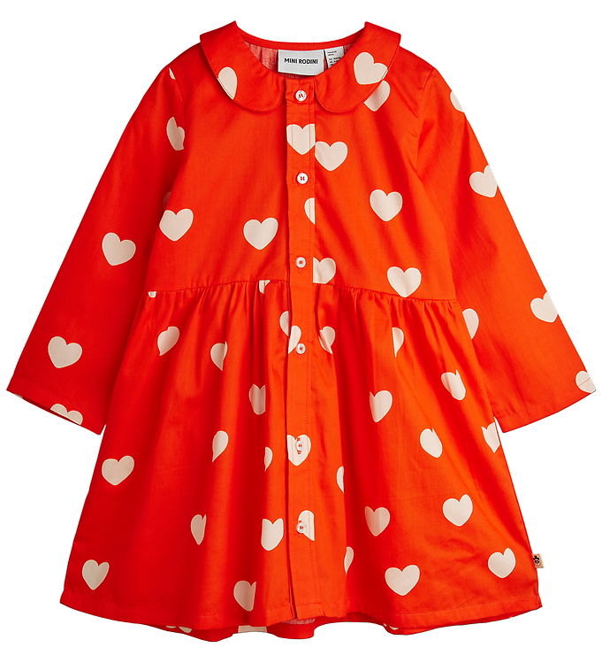 Mini Rodini Kjole - Hearts - Rød