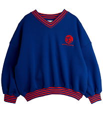 Mini Rodini Sweatshirt - Striped Earth - Blå