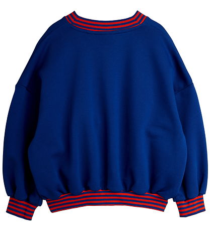 Mini Rodini Sweatshirt - Striped Earth - Blå