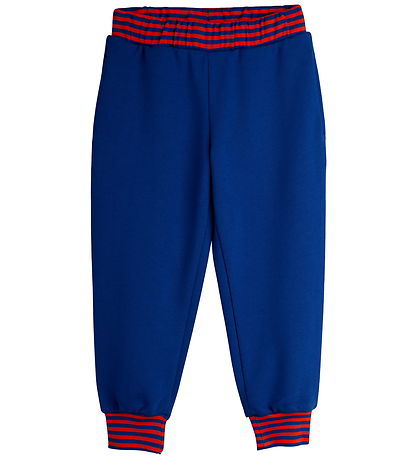 Mini Rodini Sweatpants - Striped - Blue Mini Rodini Sweatpants - Striped - Blue