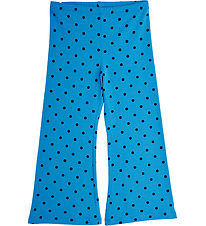 Mini Rodini Bukser - Flared - Polka Dots - Blå Mini Rodini Bukser - Flared - Polka Dots - Blå