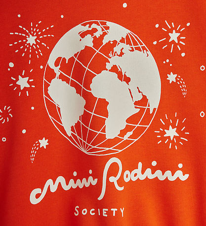 Mini Rodini Sweatshirt - Society - Rød Mini Rodini Sweatshirt - Society - Rød