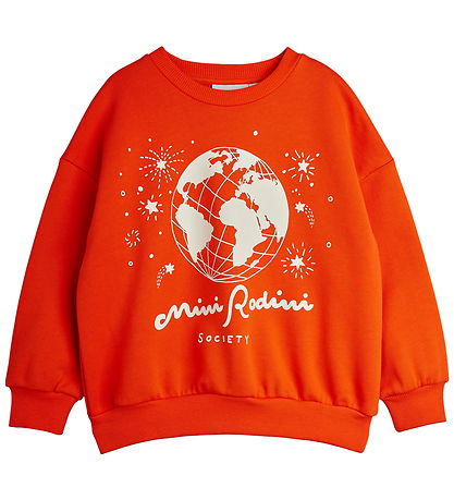 Mini Rodini Sweatshirt - Society - Rød Mini Rodini Sweatshirt - Society - Rød