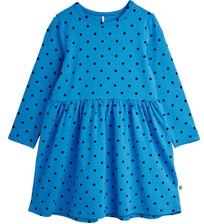 Mini Rodini Kjole - Polka Dots - Blå Mini Rodini Kjole - Polka Dots - Blå