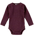 Joha Body l/æ - Uld - Rib - Blomme
