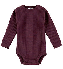 Joha Body l/æ - Uld - Rib - Blomme