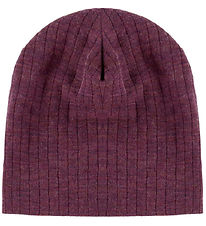 Joha Hue - Uld - Rib - Blomme Joha Hue - Uld - Rib - Blomme