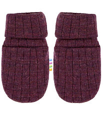 Joha Luffer - Uld - Rib - Blomme Joha Luffer - Uld - Rib - Blomme